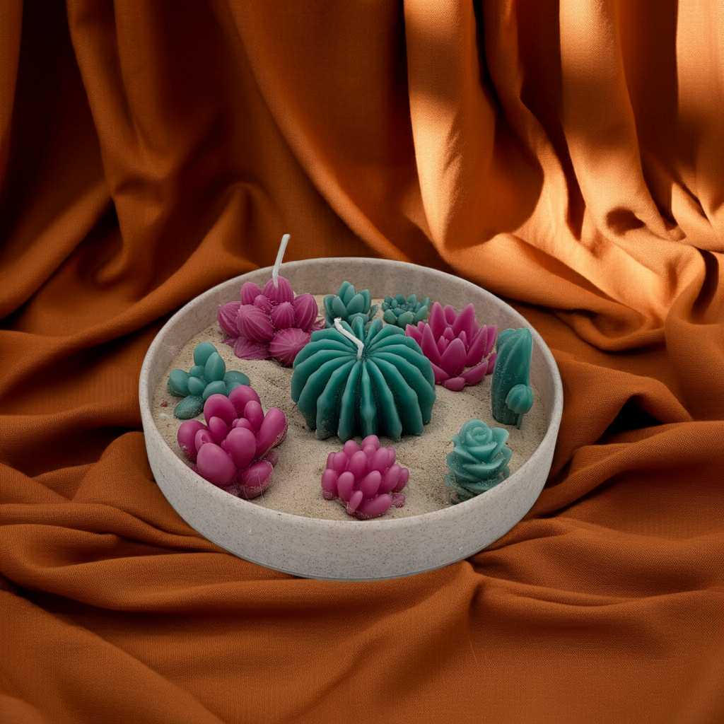 Enchanted Succulent Scented Candle Garden