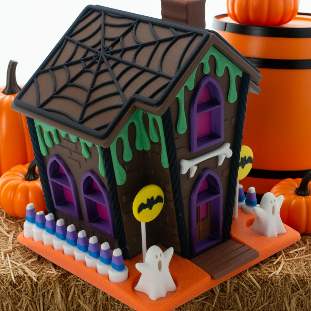 Halloween Gingerbread Fairy House with LED Lights