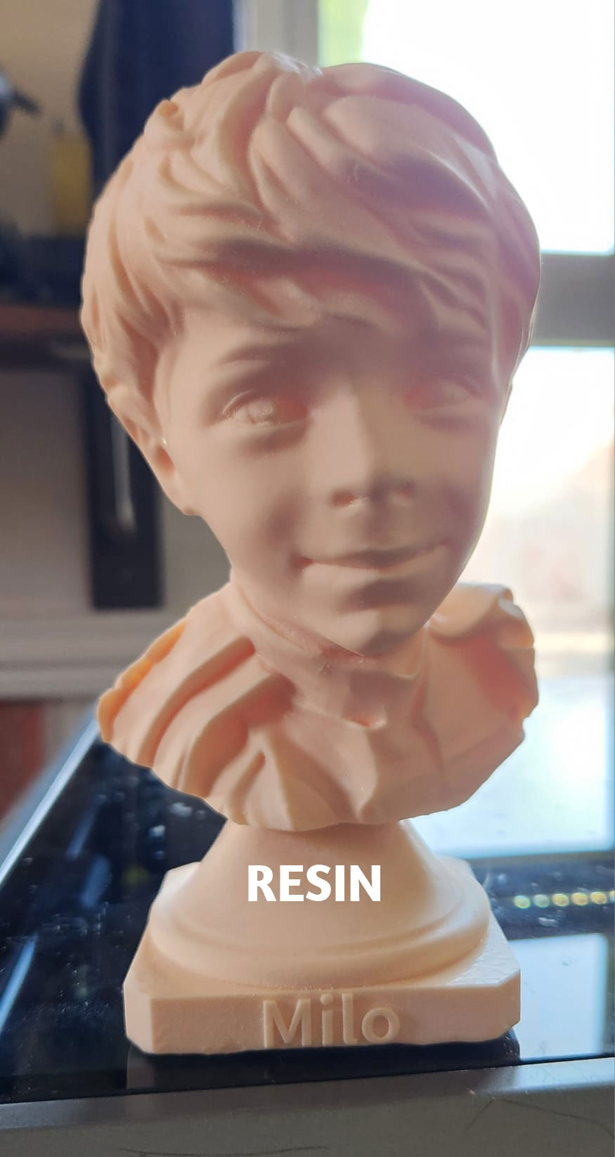 Personalized 3D Face Sculpture – with Built-In Light!