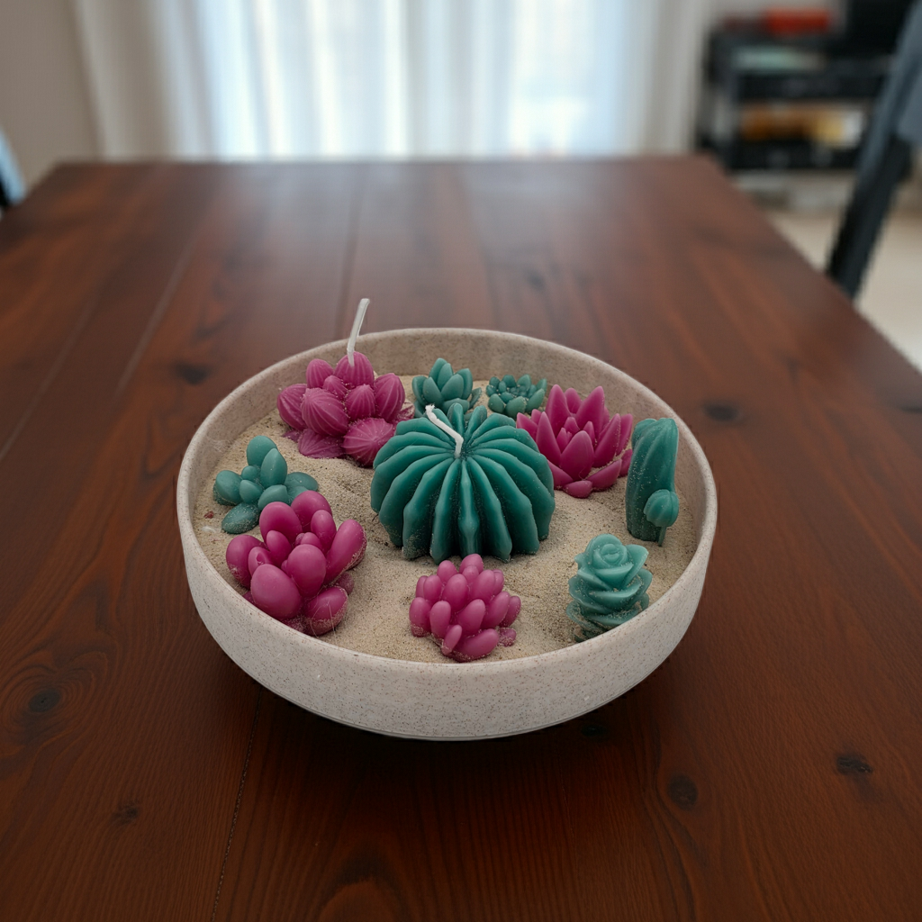 Enchanted Succulent Scented Candle Garden