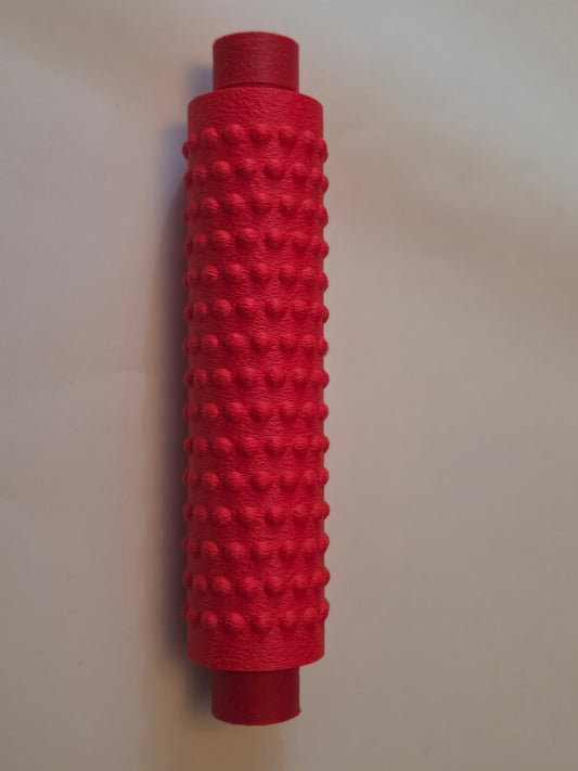 Red massage roller, both ends