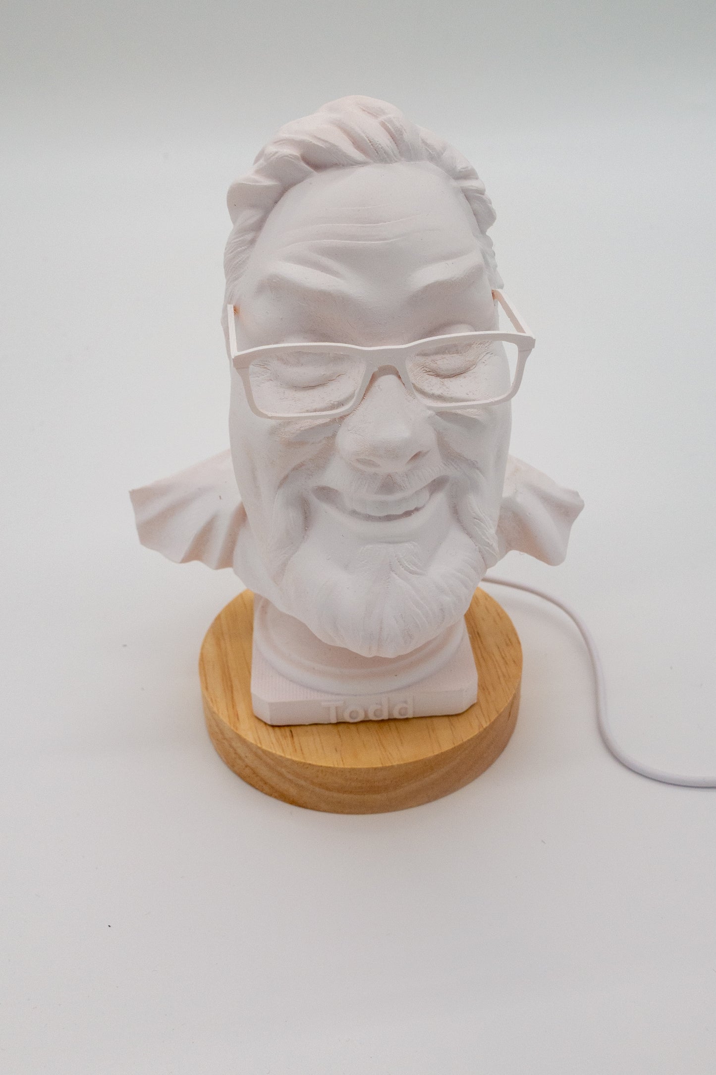 Personalized 3D Face Sculpture – with Built-In Light!