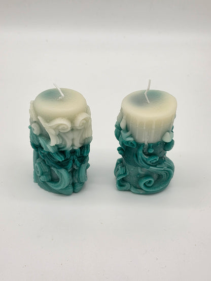 Ocean Wave Scented Pillar Candles