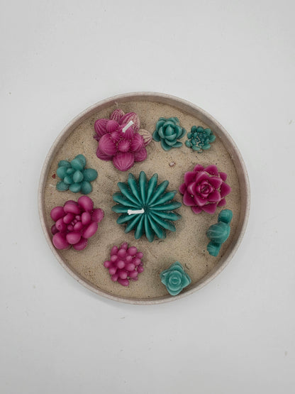 Enchanted Succulent Scented Candle Garden