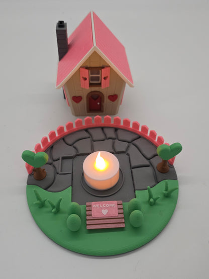Valentine's Cottage Fairy House Night Light