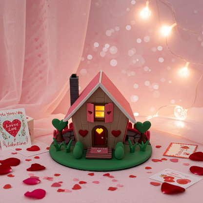 Valentine's Cottage Fairy House Night Light