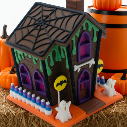 Halloween Gingerbread Fairy House with LED Lights