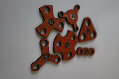 Wooden fidget spinners, 3 mm set