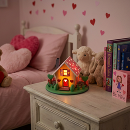 Valentine's Cottage Fairy House Night Light