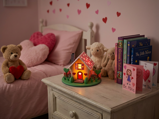 Valentine's Cottage Fairy House Night Light