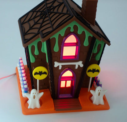 Halloween Gingerbread Fairy House with LED Lights