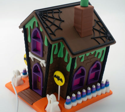 Halloween Gingerbread Fairy House with LED Lights