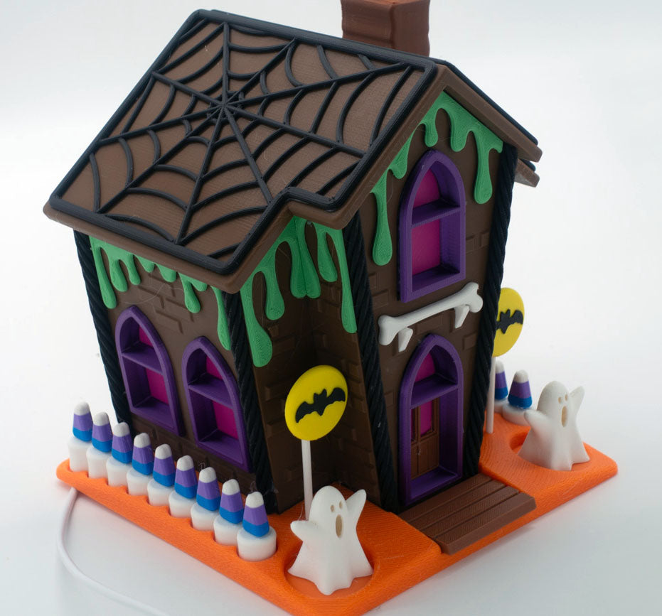 Halloween Gingerbread Fairy House with LED Lights
