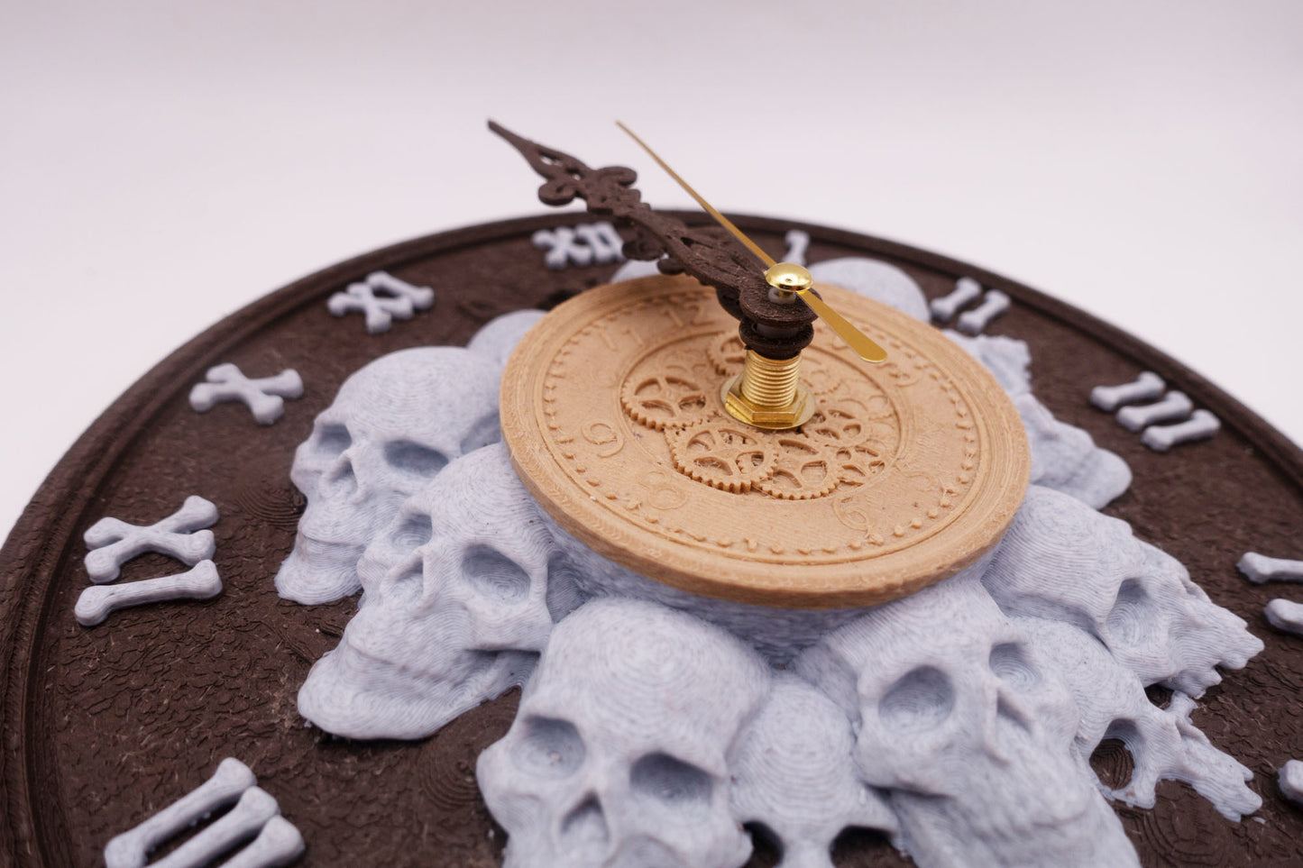 Skull Clock with Roman Numerals