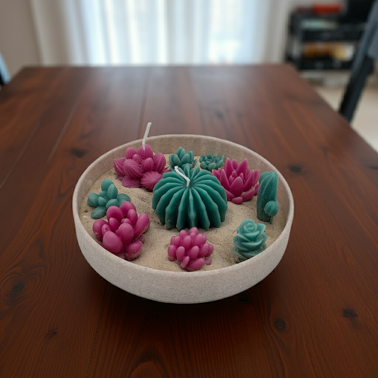 Enchanted Succulent Scented Candle Garden