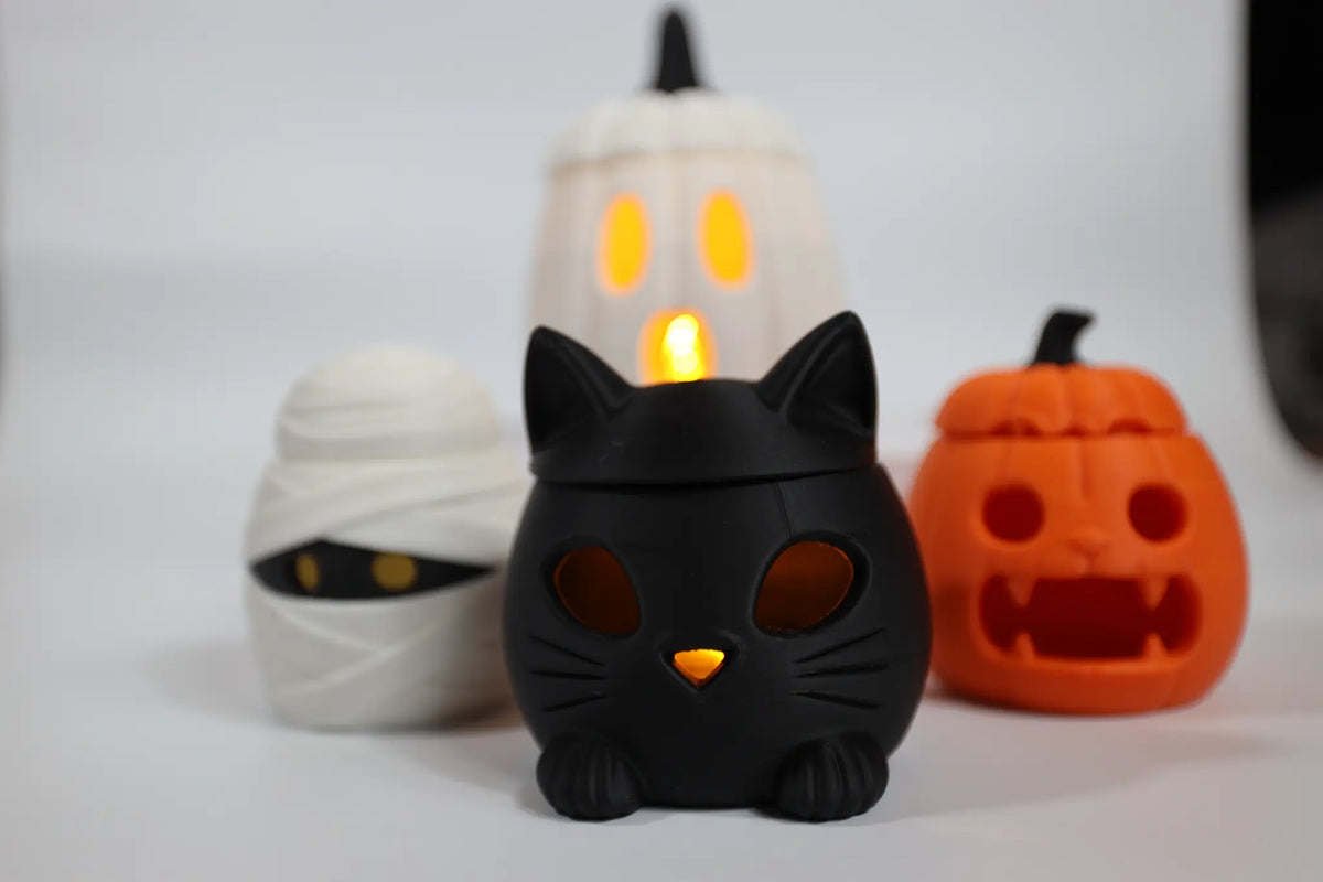 Halloween LED Tealight Lanterns – Set of 4