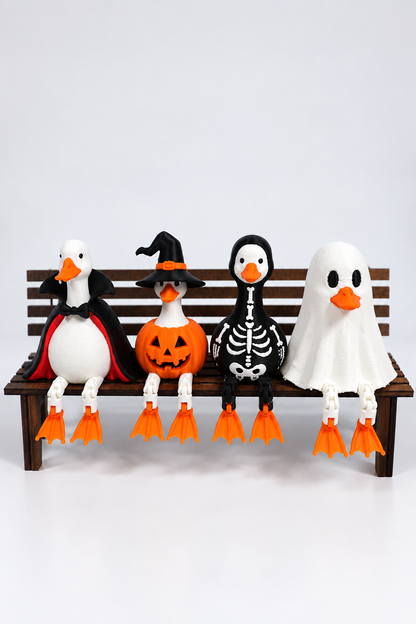 Halloween Fidget Duck Bench Decoration – Set of 4
