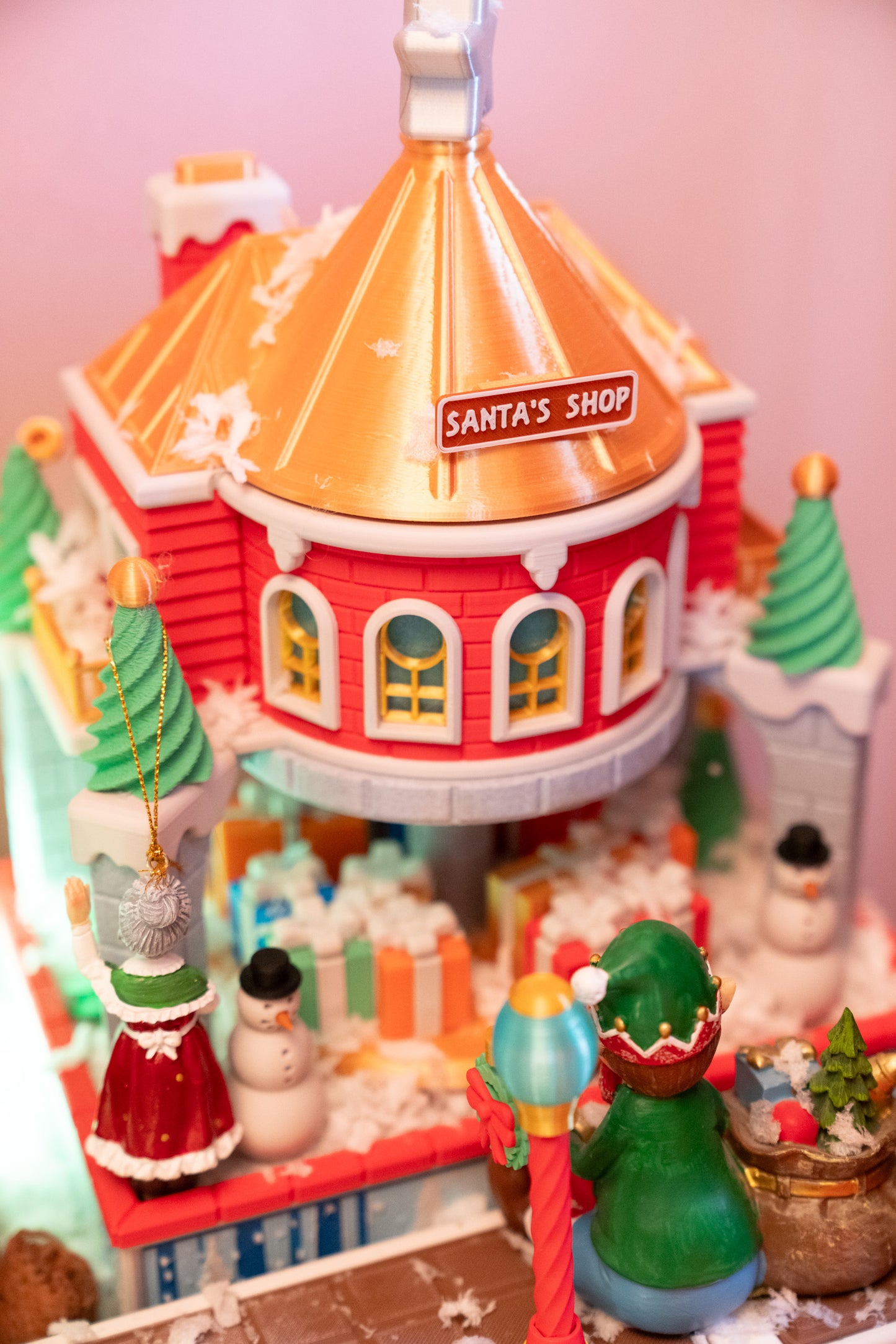 Premium LED Lighted Christmas Village Set - 10 Buildings with Polar Express Train & Snow - Complete Holiday Display Collection (65x150cm)