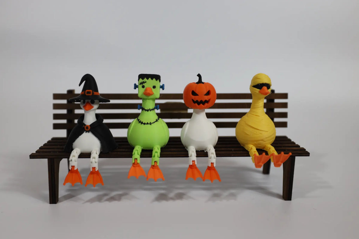 Halloween Fidget Duck Bench Decoration – Set of 4