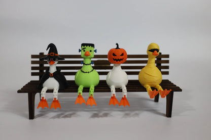 Halloween Fidget Duck Bench Decoration – Set of 4