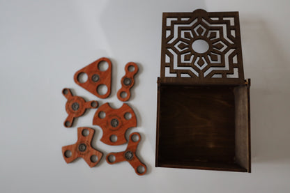 3 mm wooden fidget spinners with the open box