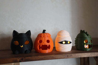 Halloween LED Tealight Lanterns – Set of 4