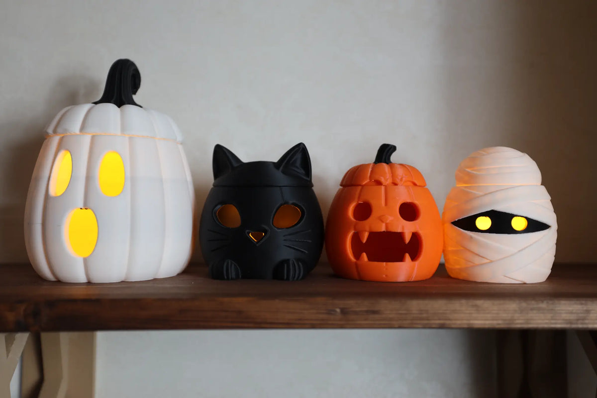 Halloween LED Tealight Lanterns – Set of 4
