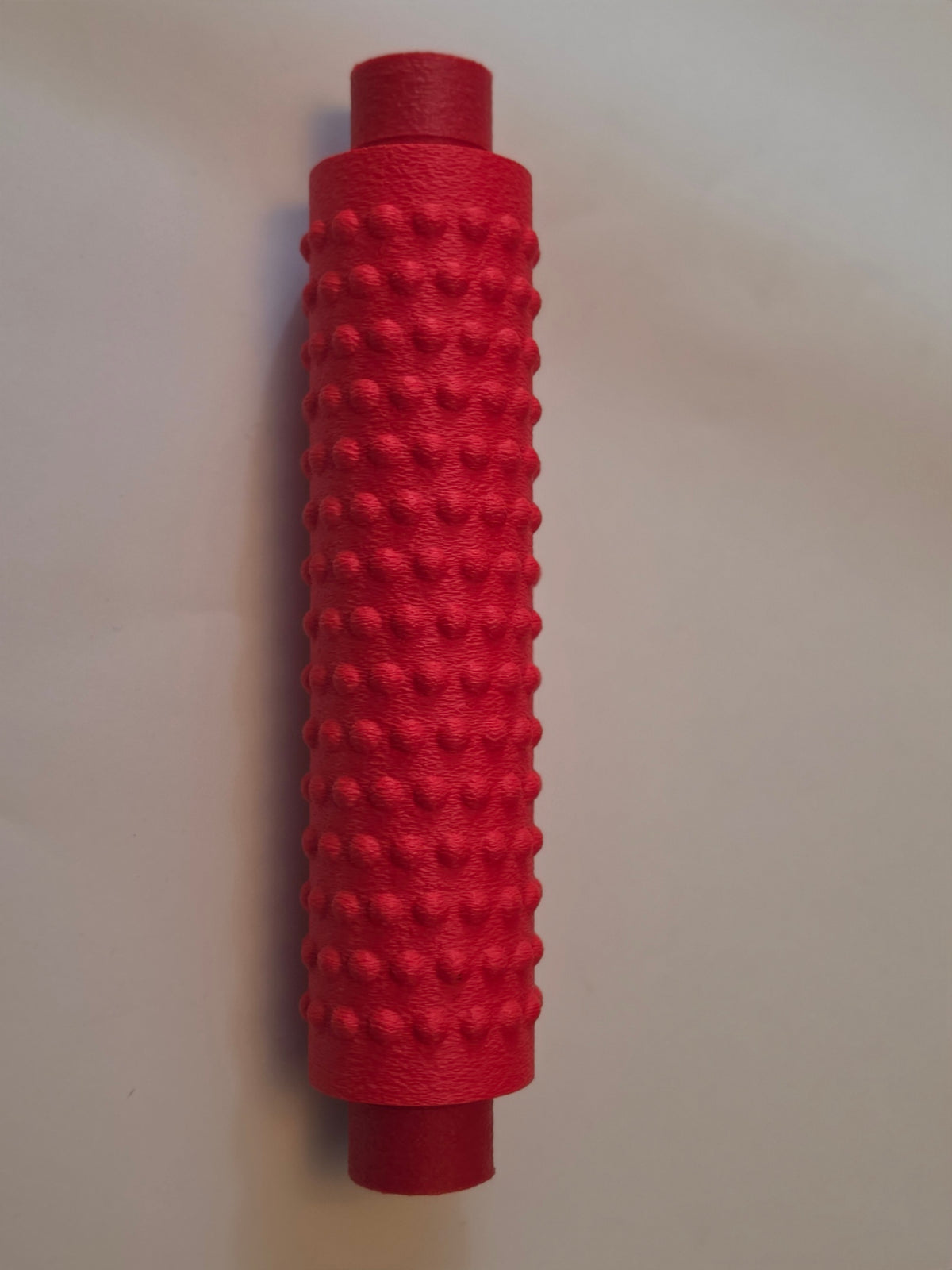 Red massage roller, both ends