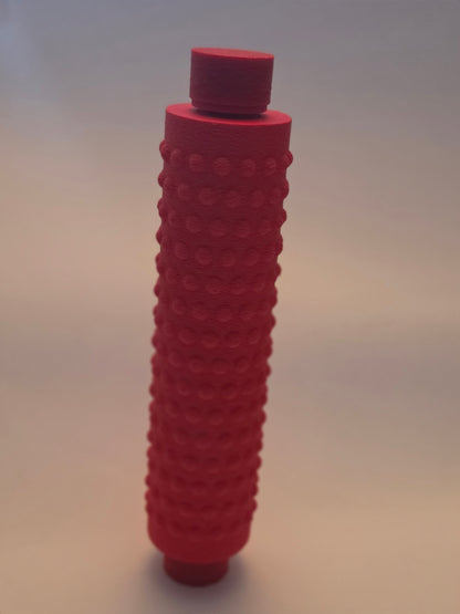 Red massage roller, top cap