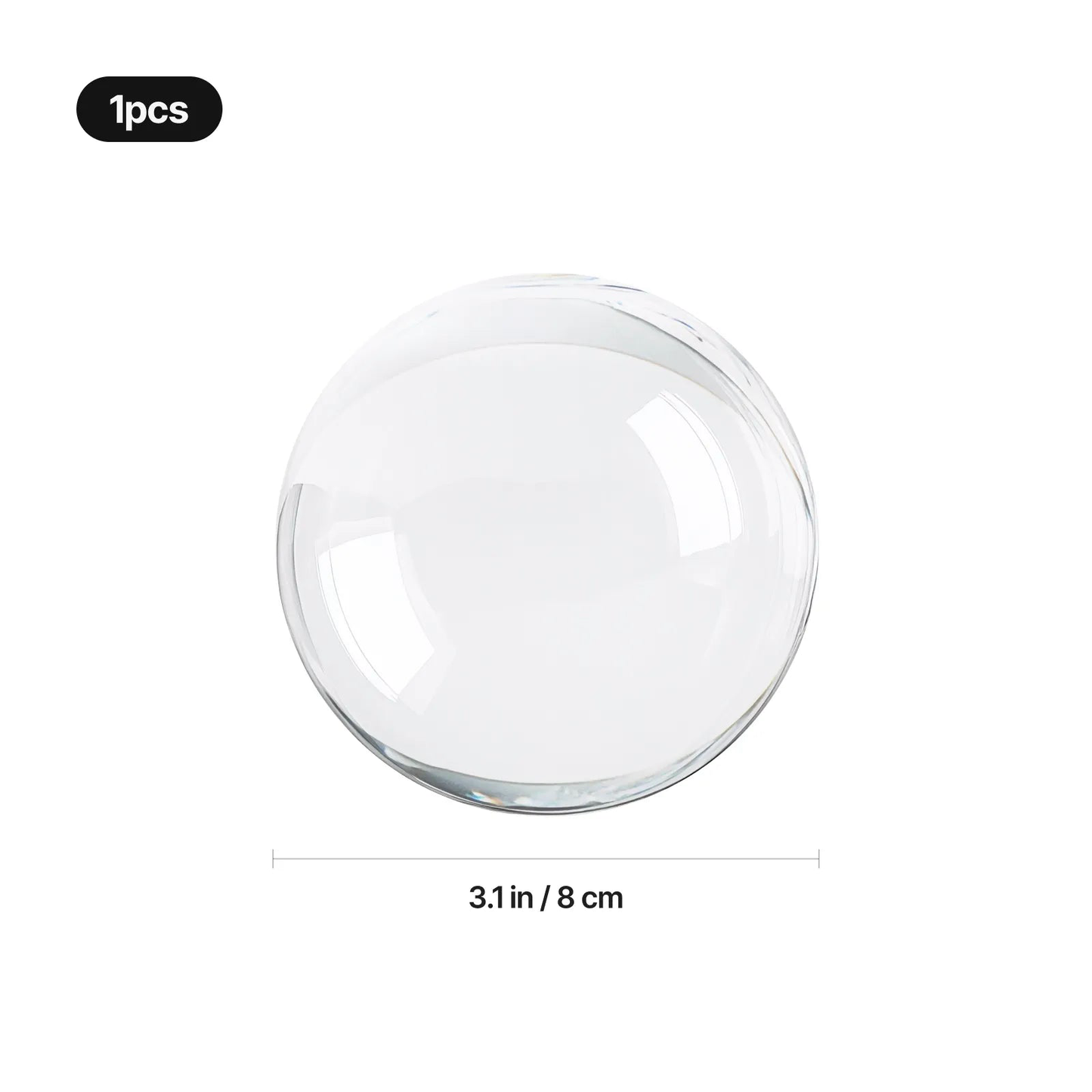Personalised 3D Crystal Photo Ball — 8 cm