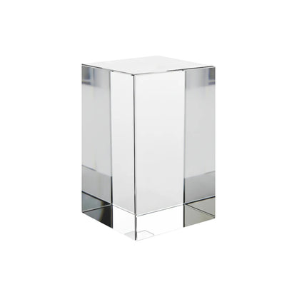 Clear square K9 crystal tower before engraving