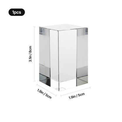 Square crystal tower size: 5 cm × 5 cm × 8 cm