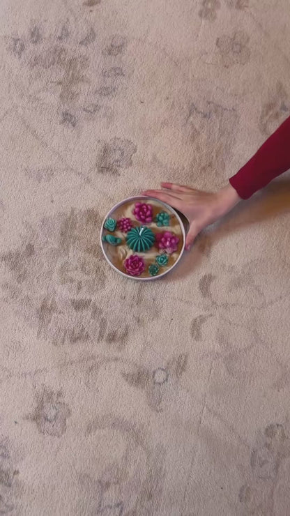 Enchanted Succulent Scented Candle Garden