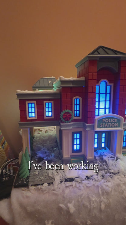 Premium LED Lighted Christmas Village Set - 10 Buildings with Polar Express Train & Snow - Complete Holiday Display Collection (65x150cm)