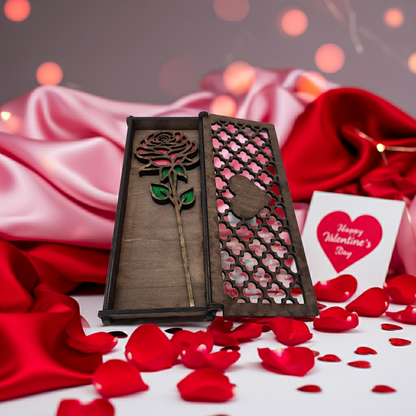 Enchanted Rose Wooden Keepsake Box