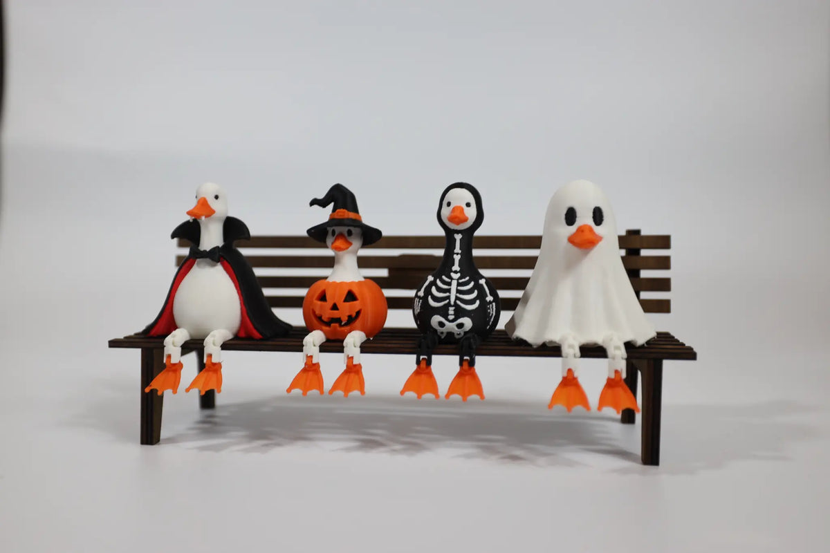 Halloween Fidget Duck Bench Decoration – Set of 4